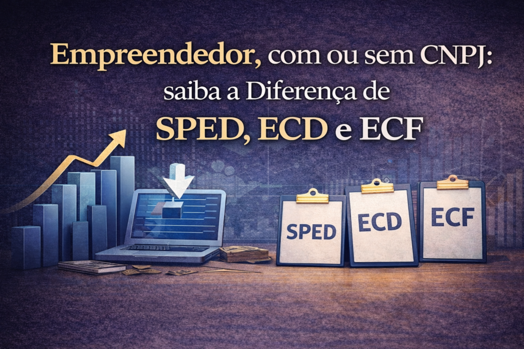 Entenda a diferença entre SPED, ECD e ECF e evite multas no Lucro Presumido e Lucro Real. Saiba como cumprir obrigações fiscais corretamente e reduzir riscos com apoio contábil.